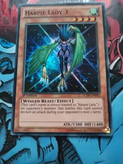 LCJW-EN092 Harpie Lady 3 Super Rare 1st Edition YuGiOh Card - Image 2