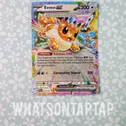 Pokemon Card Eevee Ex 075/131 Ultra Rare Scarlet Violet Prismatic Evolutions LP - Image 1