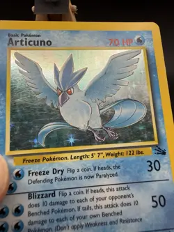 Pokemon TCG Articuno Holo Rare Unlimited Card 2/62 Fossil Set 1999 WOTC LP/MP - Image 3