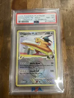 Graded PSA 8 2009 Pokemon Platinum Dragonite FB-Holo SV-Crshtch-‘10 Pkmn LG #56 - Image 1