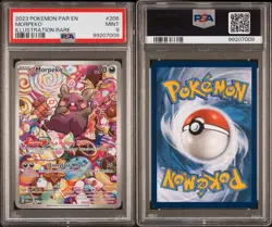 2023 Pokemon Paradox Rift Morpeko 206/182 Illustration Rare PSA 9 - Image 5