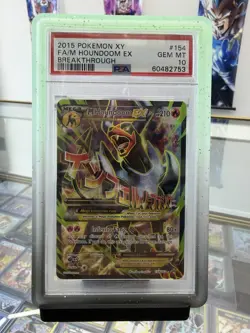 M Houndoom EX PSA 10 - 154/162 - Mega Full Art - Breakthrough - Pokemon - Image 1