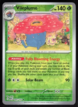 VILEPLUME ( MEW 045/165 ) REVERSE HOLO - Pokemon - 2023 SEKIO LP - Image 1