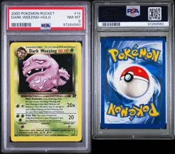 2000 POKEMON ROCKET #14 DARK WEEZING-HOLO PSA 8 - Image 3