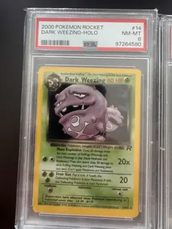 2000 POKEMON ROCKET #14 DARK WEEZING-HOLO PSA 8 - Image 4