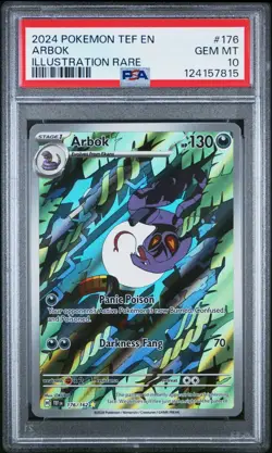 Pokemon Graded Card - PSA Gem Mint 10 Arbok 176/162 IR - Temporal Forces - Image 1