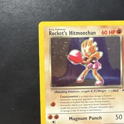 Pokemon Vintage Holo Rocket's Hitmonchan 011/132 Gym Heroes Wotc Swirl - Image 2