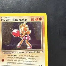 Pokemon Vintage Holo Rocket's Hitmonchan 011/132 Gym Heroes Wotc Swirl - Image 3