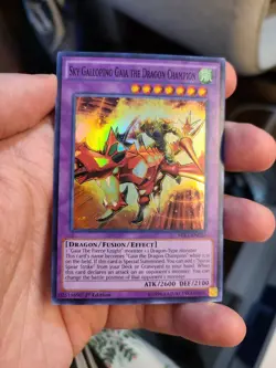 Yugioh Sky Galloping Gaia the Dragon Champion MIL1-EN010 1st Super Rare - Image 1