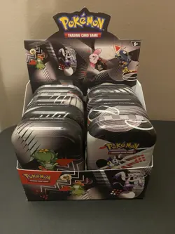 EMPTY Pokemon mini tin DISPLAY 8 EMPTY tins, includes stickers but NO CARDS - Image 1