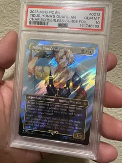 2025 MTG FIC Tidus, Yuna’s Guardian Char Borderless-Surge Foil GEM MT PSA 10 - Image 1