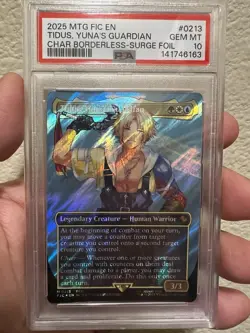 2025 MTG FIC Tidus, Yuna’s Guardian Char Borderless-Surge Foil GEM MT PSA 10 - Image 2