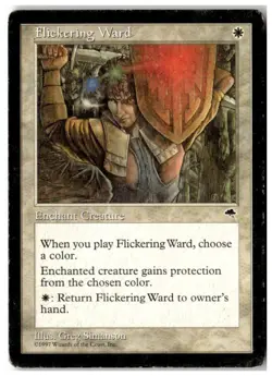 MTG Flickering Ward - Tempest Heavily Played English - Image 1