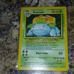Pokemon TCG Venusaur 15/102 Base Set Holo Rare Spanish HP 100 Wizards 1999 - Image 1