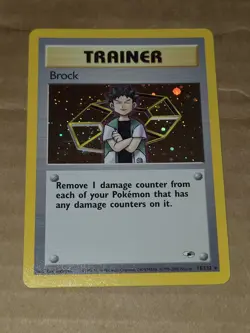 Pokemon Vintage Holo Brock 15/132 Gym Heroes 2000 WOTC Holo Trainer - Image 1