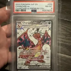 2023 Pokemon Svp En Charizard Ex Premium Collection #056 PSA 8 - Image 1