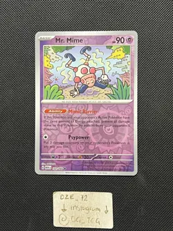 Pokemon ENGLISH - 151 - Mr. Mime - 122/165 - Reverse Holo - M/NM - Image 1