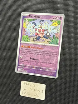 Pokemon ENGLISH - 151 - Mr. Mime - 122/165 - Reverse Holo - M/NM - Image 4