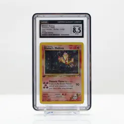 Pokemon Blaine's Moltres #1 Holo Gym Heroes 1st Ed 2000 - CGC 8.5 Error - Image 1