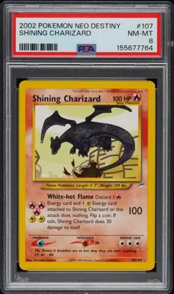 Pokemon Shining Charizard Neo Destiny Holo #107 PSA 8 - Image 1