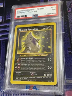 2002 POKEMON NEO DESTINY #113 SHINING TYRANITAR PSA 7 - Image 1