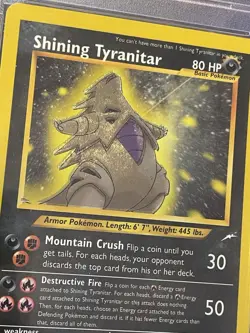 2002 POKEMON NEO DESTINY #113 SHINING TYRANITAR PSA 7 - Image 3