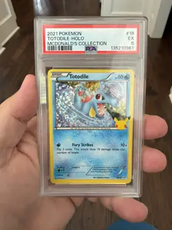 2021 POKEMON MCDONALD'S COLL #18 TOTODILE-HOLO PSA 5 - Image 1