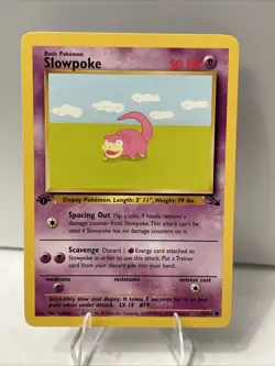 1st Edition Slowpoke Pokemon Fossil 55/62 - Image 1