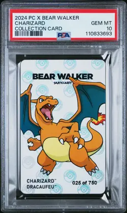 PSA 10 POKEMON CENTER X BEAR WALKER CHARIZARD 025 OF 750 - LOW POP! 2024 - Image 1
