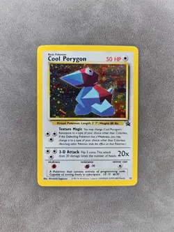 Pokemon TCG Cool Porygon #15 🌀TAIL SWIRL🌀 Holo WOTC Black Star Promo - LP - Image 1
