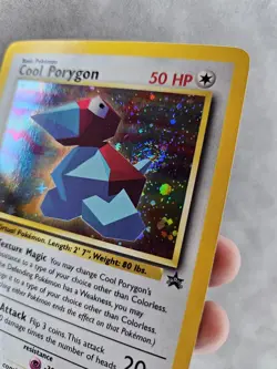Pokemon TCG Cool Porygon #15 🌀TAIL SWIRL🌀 Holo WOTC Black Star Promo - LP - Image 2