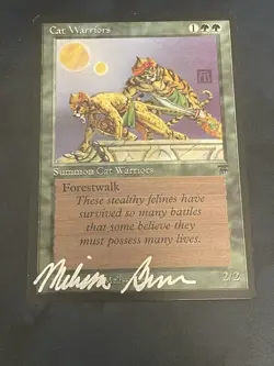 Signed Cat Warriors Legends MTG Magic The Gathering Card LP - Image 1