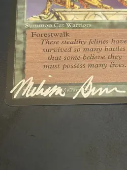 Signed Cat Warriors Legends MTG Magic The Gathering Card LP - Image 2