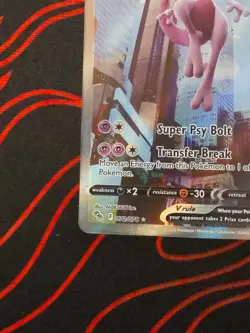 Pokemon TCG Mewtwo v Alt Art Full Art Holo Ultra Rare Card 072/078 Pokemon Go - Image 5
