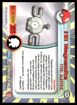Pokemon Cards Magnemite #81 Topps Trading Cards Series 2 LP *4 - Image 2