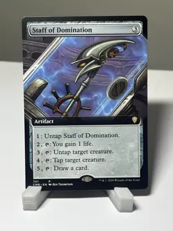 MTG - Magic The Gathering- Staff of Domination - Extended Art- Not Foil - Image 1