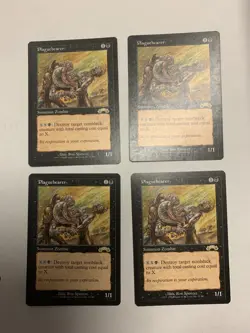 Plaguebearer X4 Magic the Gathering Exodus (Lightly played) (4 Plaguebearer ) - Image 1