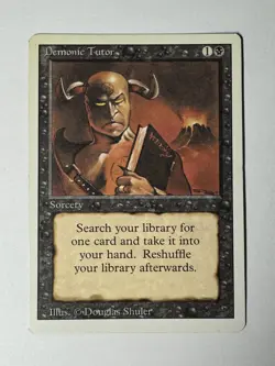 MTG Demonic Tutor - Revised Edition Regular LP+ - Image 1