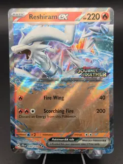 Pokemon TCG Reshiram ex 030/159 Journey Together Stamped Promo Holo Near Mint - Image 1