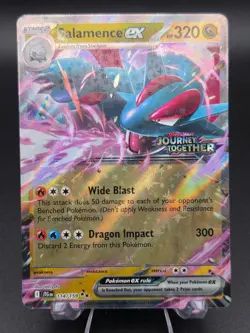 Pokemon TCG Salamence ex 114/159 Journey Together Stamped Promo Holo Near Mint - Image 1