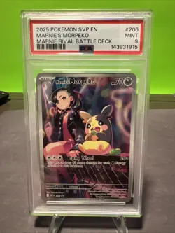 2025 pokemon svp en #206 marines morpeko marine battle deck psa 9 - Image 1