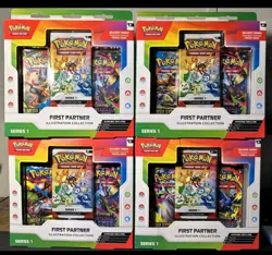 LOT OF 4 Pokemon TCG First Partner Illustration Collection Series 1 Sealed 🔥 - Image 1