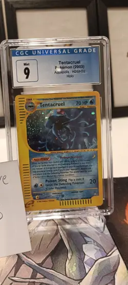 CGC 9 MINT Pokemon TENTACRUEL Holo Rare 2003 Aquapolis H26/H32 WOTC - Image 1