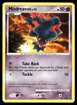 MISDREAVUS - 83/127 Common Platinum Pokemon MP - Image 1