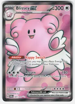 POKEMON BLISSEY EX 201 TWILIGHT MASQUERADE NM - Image 1