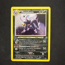 Houndoom Neo Discovery Unlimited Holo - 4/75 - LP- Condition Swirl - Image 1