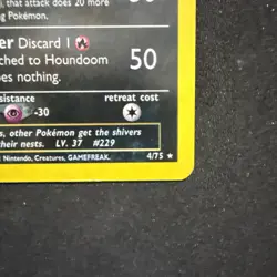 Houndoom Neo Discovery Unlimited Holo - 4/75 - LP- Condition Swirl - Image 4