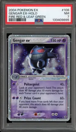 Pokemon Gengar ex EX Fire Red & Leaf Green Holo Ultra Rare #108 PSA 7 - Image 1