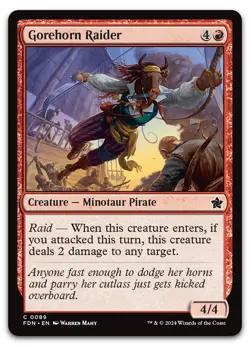 Gorehorn Raider #89 (NM) Foundations FDN Magic MTG - Image 1