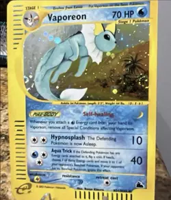 2003 Pokemon Skyridge Vaporeon H31/H32 Holo & RARE Double Swirl - Image 1
